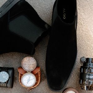 ALDO Black Suede Men’s Chelsea Boots